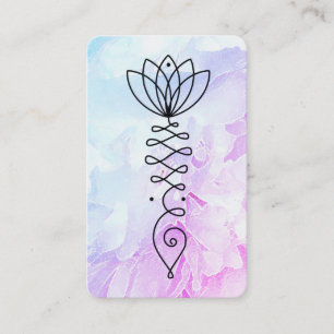 *~* Bloemen Hart Lotus pioenroos Bloem Reiki Yoga Visitekaartje