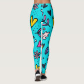 Bloemen & Hart Print Leggings (Achterkant)