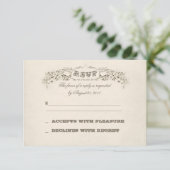 Bloemen Hart Wedding RSVP Design (Staand voorkant)