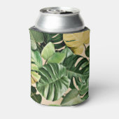Bloemen/Hawaïaans/Tropisch blad Blikjeskoeler (Blikje Achterkant)