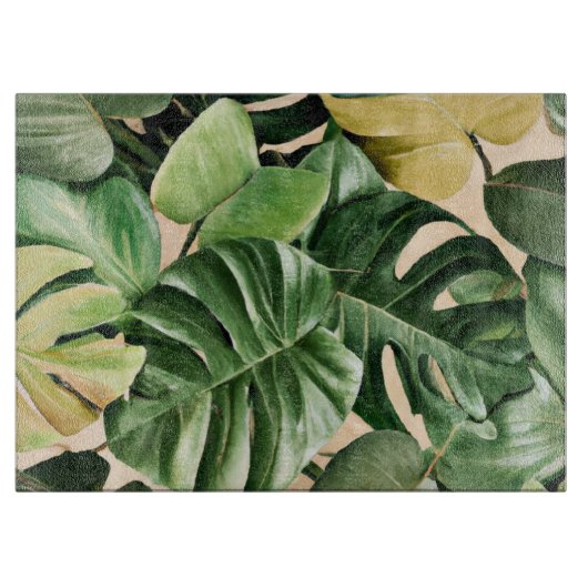 Bloemen/Hawaïaans/Tropisch blad Snijplank (Voorkant)