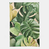 Bloemen/Hawaïaans/Tropisch blad Theedoek (Verticaal)