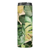 Bloemen/Hawaïaans/Tropisch blad Thermosbeker (Achterkant)