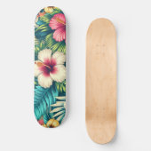 Bloemen Hawaïaans/tropisch Skateboard (Voorkant)