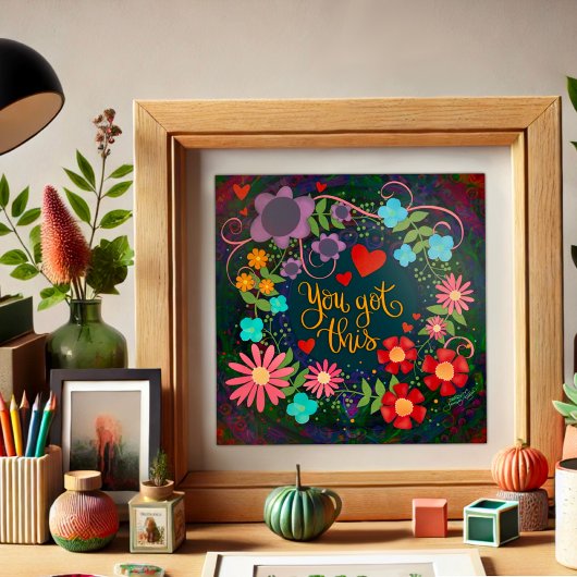 bloemen heb je dit hart inspiratie poster