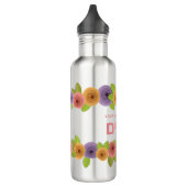 Bloemen Hebreeuws gepersonaliseerd Waterfles (Links)