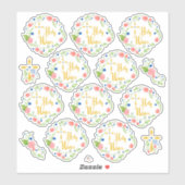 Bloemen Heilig Water Fles Stickers (Vel)