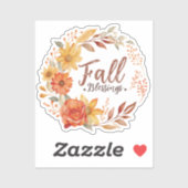 Bloemen Herfst Zegeningen Sticker (Vel)