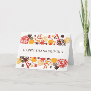 Bloemen herfstkleuren   Thanksgiving Kaarten