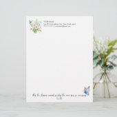 Bloemen herinneren ons briefhoofd (Staand voorkant)