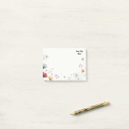 Bloemen Herinneringen:  Wildflower Post-it® Notes (Op bureau)