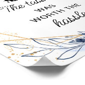 Bloemen Het kwastje was het gedoe Afstuderen waard Poster (Hoek)