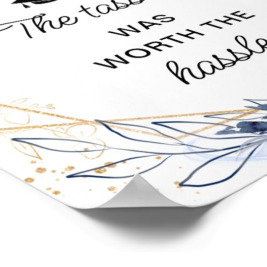 Bloemen Het kwastje was het gedoe Afstuderen waard Poster (Hoek)