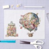  Bloemen Hete Luchtballonnen 4 Tissuepapier (Craft)