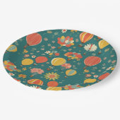  Bloemen Hete Luchtballonnen Bloemgroen Papieren Bordje (Gekanteld)