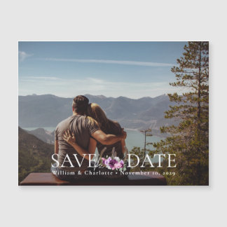 Bloemen Hoefijzers Bewaar de datum Magnetische Kaa