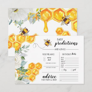 Bloemen Honingraat Bumble Bee Baby gokspel Kaart