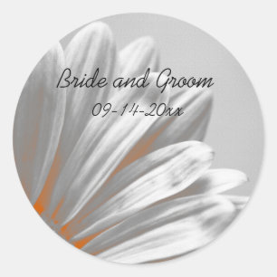 Bloemen Hoogtepunten Bruiloft Envelope Seal Ronde Sticker