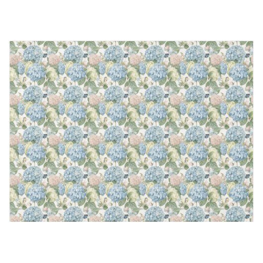 Bloemen, hortensia's, rozen, roze rozen tafelkleed (Voorkant (Horizontaal))