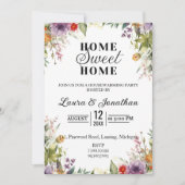 Bloemen Housewarming Party Kaart (Voorkant)