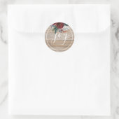 Bloemen Hout Snowy Joy Retouradres Envelope Seal Ronde Sticker (Tas)