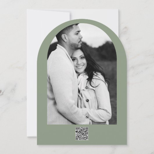 Bloemen Houten Boog Greenery Rozen Rustiek Dank u Kaart (Achterkant)