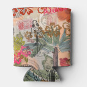 bloemen Hula Colorful Hawaiian Tropical Blikjeskoeler (Achterkant)