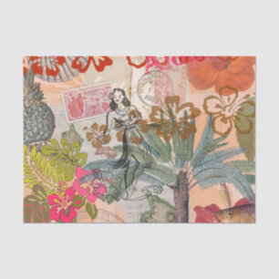  bloemen Hula Colorful Hawaiian Tropical Tissuepapier