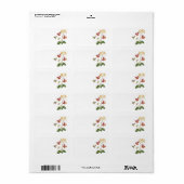 Bloemen Hummingbird Botanische Tuin Etiket (Full Sheet)
