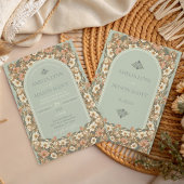 Bloemen Huwelijksuitnodiging Kaart