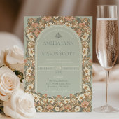 Bloemen Huwelijksuitnodiging Kaart