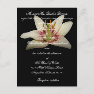 Bloemen Huwelijksuitnodiging witte lelie Uitnodiging Briefkaart