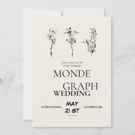 Bloemen Huwelijksuitnodigingen Kunst Kaart