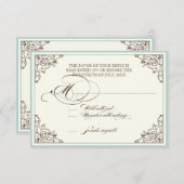 Bloemen Hydrangea Bloem Seashell Swirls Beach RSVP Kaartje (Voorkant / Achterkant)