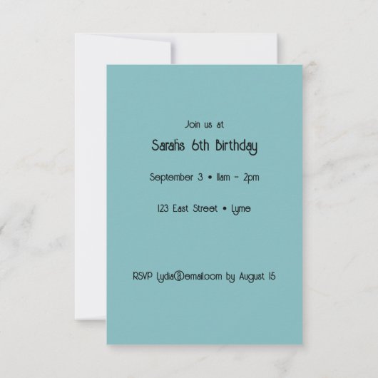 Bloemen Ice Cream Delight uitnodiging (Achterkant)