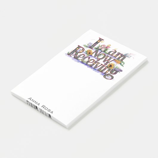 *~* Bloemen IK ONTVANG NU AP85 Manifesting 3 Post-it® Notes (Schuin)