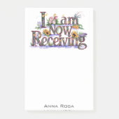 *~* Bloemen IK ONTVANG NU AP85 Manifesting 3 Post-it® Notes (Voorkant)