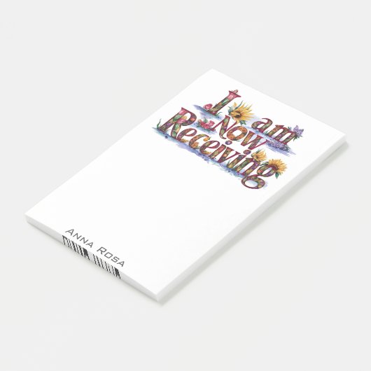 *~* Bloemen IK ONTVANG NU AP85 Manifesting 7 Post-it® Notes (Schuin)