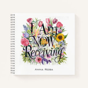 *~* Bloemen IK ONTVANG NU AP85 Manifesting Notitieboek