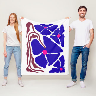 Bloemen Illustratie Kunstwerk Fleece Deken
