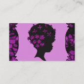  bloemen in afro visitekaartje (Achterkant)