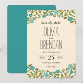 Bloemen in Bloei | Reserveer de Datum Save The Date (Voorkant / Achterkant)