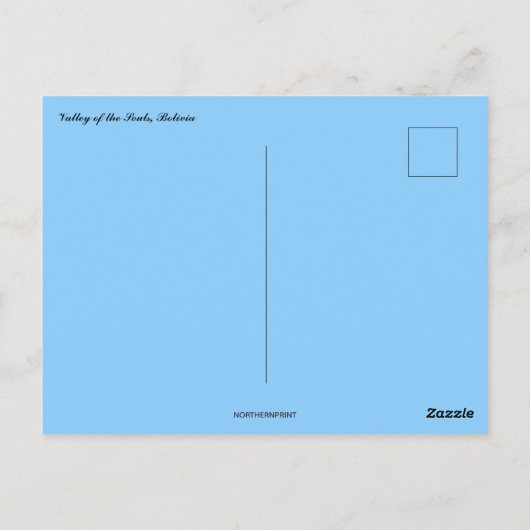 Bloemen in Bloom Valley of the Souls Bolivia Briefkaart (Achterkant)