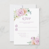 Bloemen in Bloom, Zachte Floral RSVP Kaartje (Voorkant)
