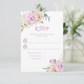 Bloemen in Bloom, Zachte Floral RSVP Kaartje (Staand voorkant)