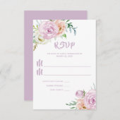 Bloemen in Bloom, Zachte Floral RSVP Kaartje (Voorkant / Achterkant)