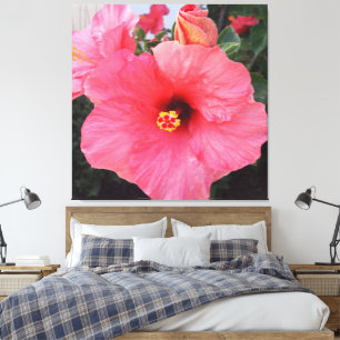 Bloemen in Chania Kreta,Griekenland Canvas Afdruk