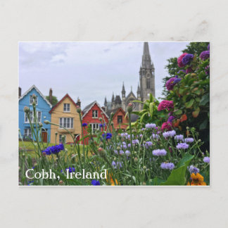 Bloemen in Cobh, Briefkaart Ierland