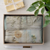 Bloemen in Cream & Mint Collage Decoupage Tissuepapier (Geschenk)
