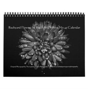 Bloemen in de achtertuin in zwart-wit nr. 45 kalender